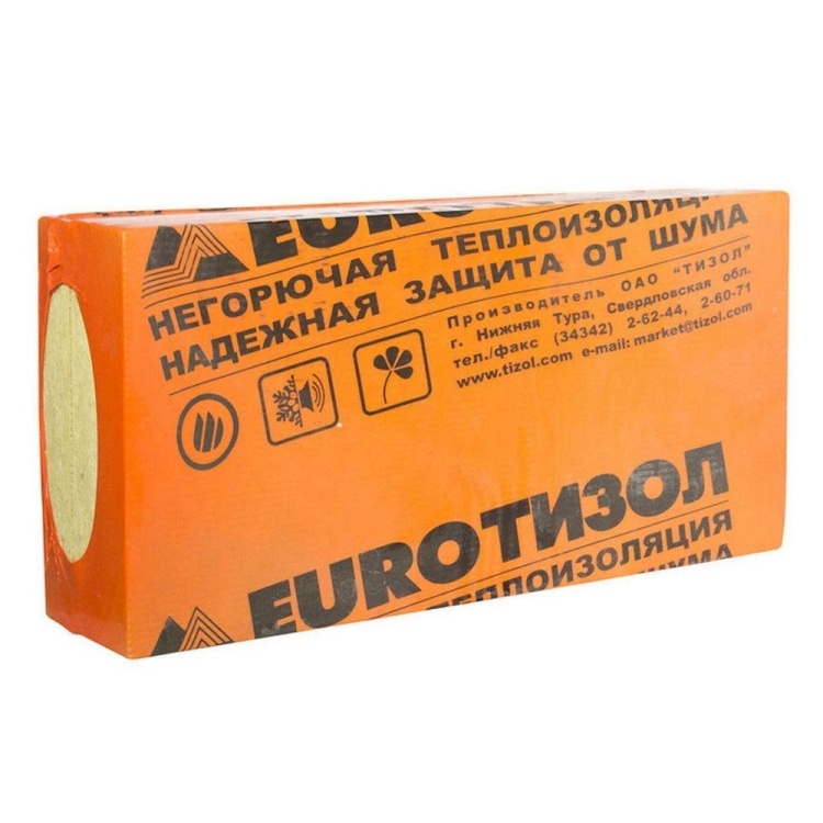 Утеплитель Тизол Евро-Вент Н 45 1000х600х70 мм, 7 шт. уп